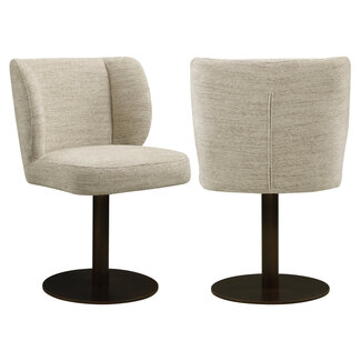Richmond Interiors  Eetkamerstoel Fiona naturel softweave draaistoel