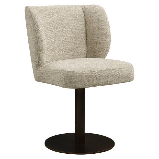 Richmond Interiors  Eetkamerstoel Fiona naturel softweave draaistoel