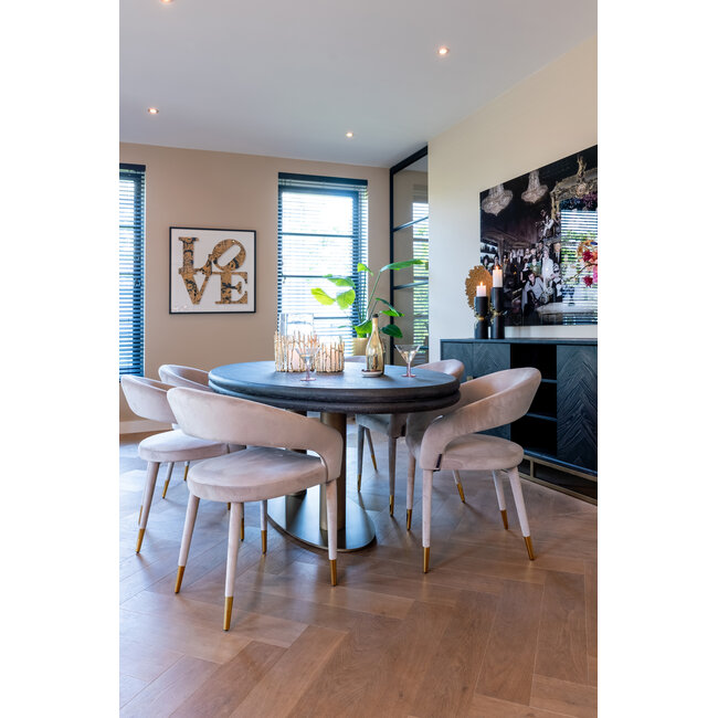 Richmond Interiors  Eetkamerstoel Gia bruin chunky