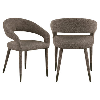 Richmond Interiors  Eetkamerstoel Gia bruin chunky