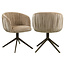 Richmond Interiors  Eetkamerstoel Cassi zand soft draaistoel