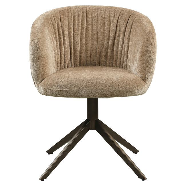 Richmond Interiors  Eetkamerstoel Cassi zand soft draaistoel