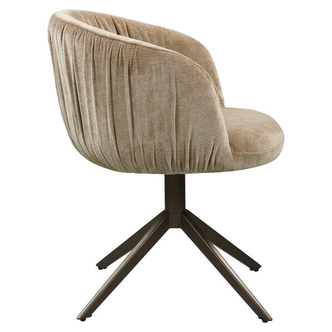 Richmond Interiors  Eetkamerstoel Cassi zand soft draaistoel