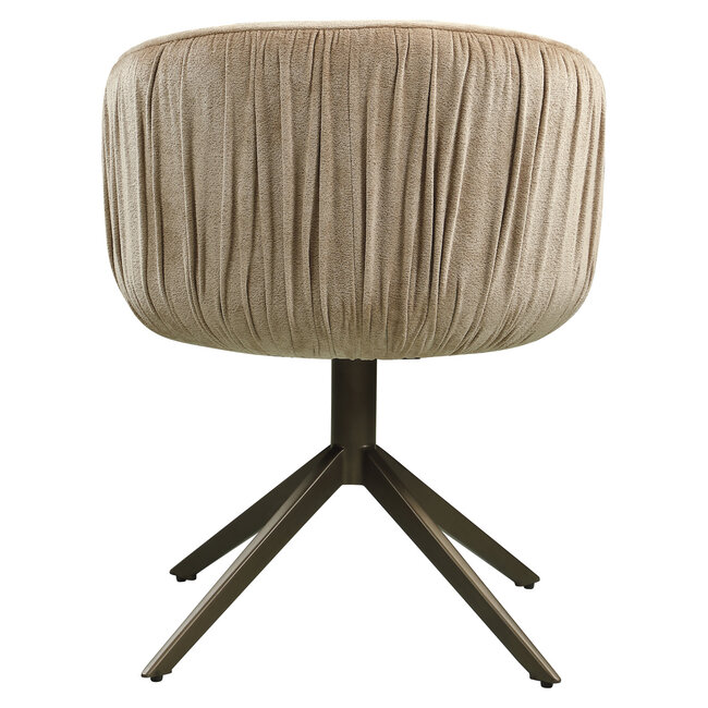 Richmond Interiors  Eetkamerstoel Cassi zand soft draaistoel