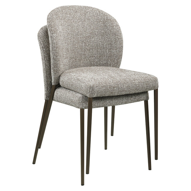 Richmond Interiors  Eetkamerstoel Stacker earth tweed – Set of 2