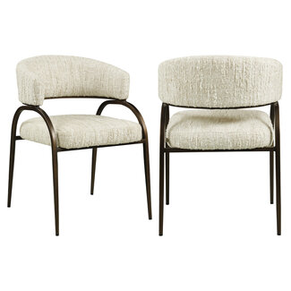 Richmond Interiors  Eetkamerstoel Charda beige angora
