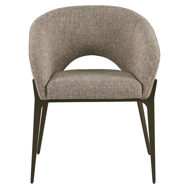 Richmond Interiors  Eetkamerstoel Kenzi bruin tweed