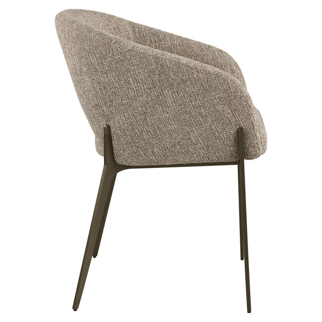 Richmond Interiors  Eetkamerstoel Kenzi bruin tweed