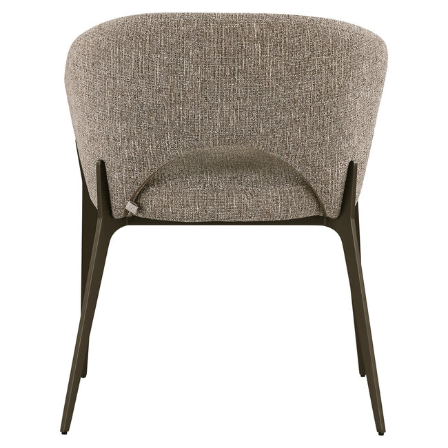 Richmond Interiors  Eetkamerstoel Kenzi bruin tweed
