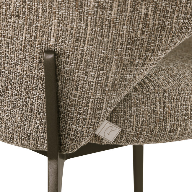 Richmond Interiors  Eetkamerstoel Kenzi bruin tweed