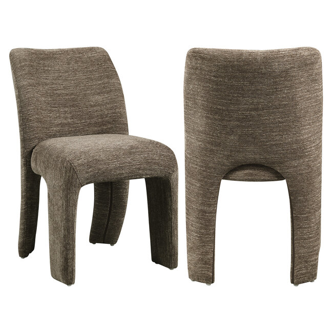 Richmond Interiors  Eetkamerstoel Maya bruin softweave – Set of 2