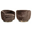 Richmond Interiors  Lounge stoel Colmar chocolade fluffy draaistoel