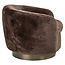 Richmond Interiors  Lounge stoel Colmar chocolade fluffy draaistoel