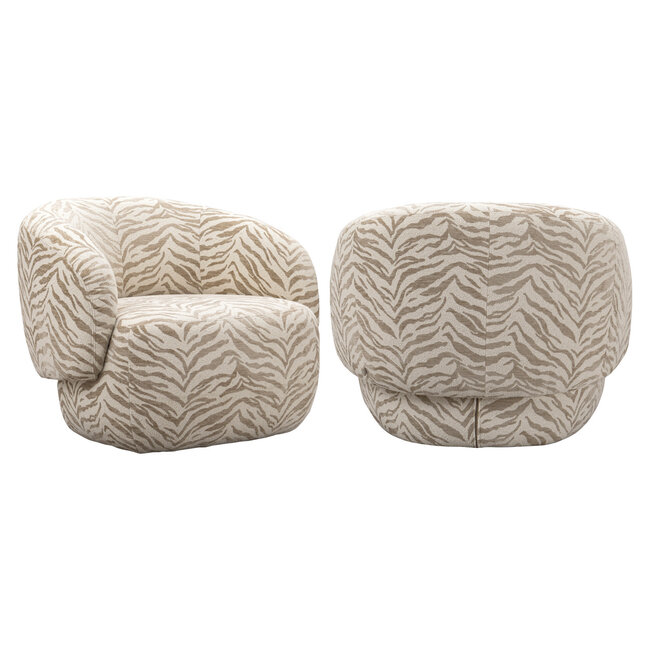 Richmond Interiors  Lounge stoel Milano beige tiger