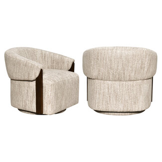 Richmond Interiors  Lounge stoel Marina naturel softweave draaistoel