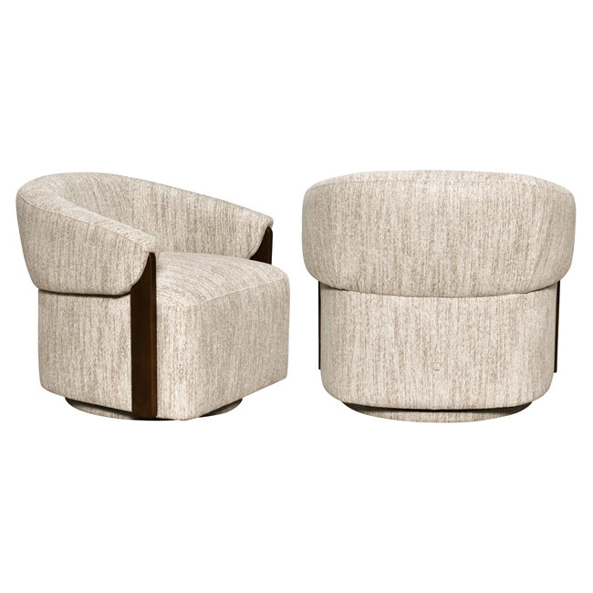 Richmond Interiors  Lounge stoel Marina naturel softweave draaistoel