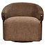 Richmond Interiors  Lounge stoel Marina bruin blockweave draaistoel