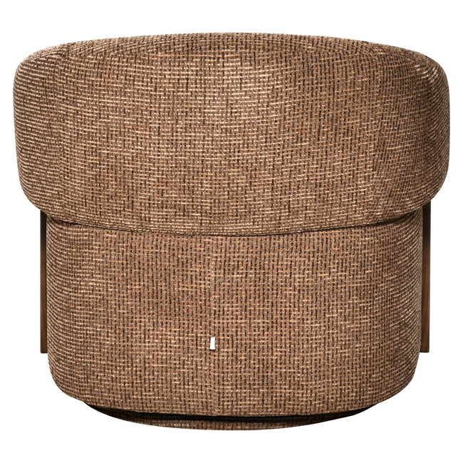 Richmond Interiors  Lounge stoel Marina bruin blockweave draaistoel