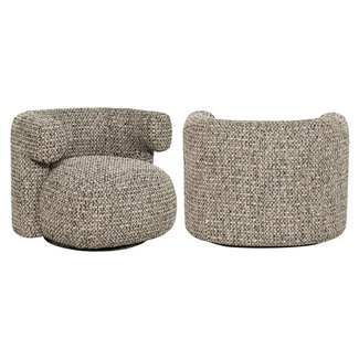Richmond Interiors  Lounge stoel Talley cobblestone draaistoel