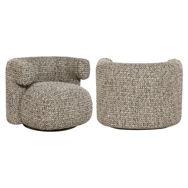 Richmond Interiors  Lounge stoel Talley cobblestone draaistoel