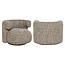 Richmond Interiors  Lounge stoel Talley cobblestone draaistoel