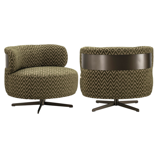 Richmond Interiors  Lounge stoel Lauren mos chevron