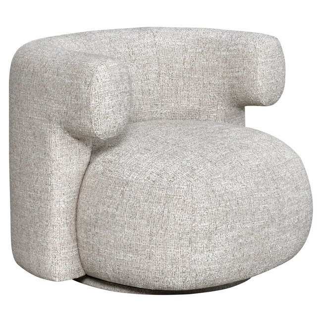 Richmond Interiors  Lounge stoel Talley creme tweed draaistoel