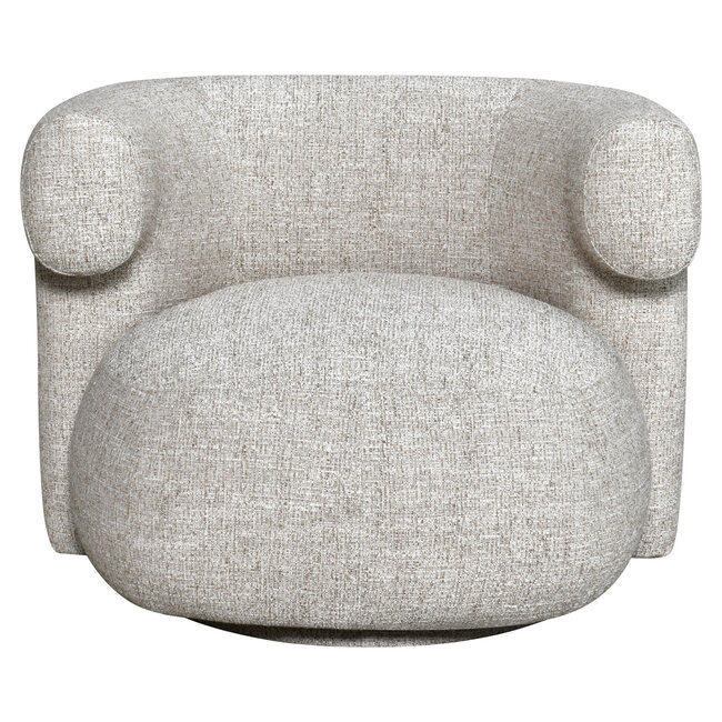 Richmond Interiors  Lounge stoel Talley creme tweed draaistoel