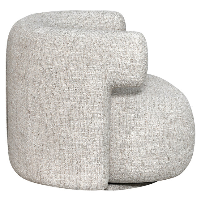 Richmond Interiors  Lounge stoel Talley creme tweed draaistoel