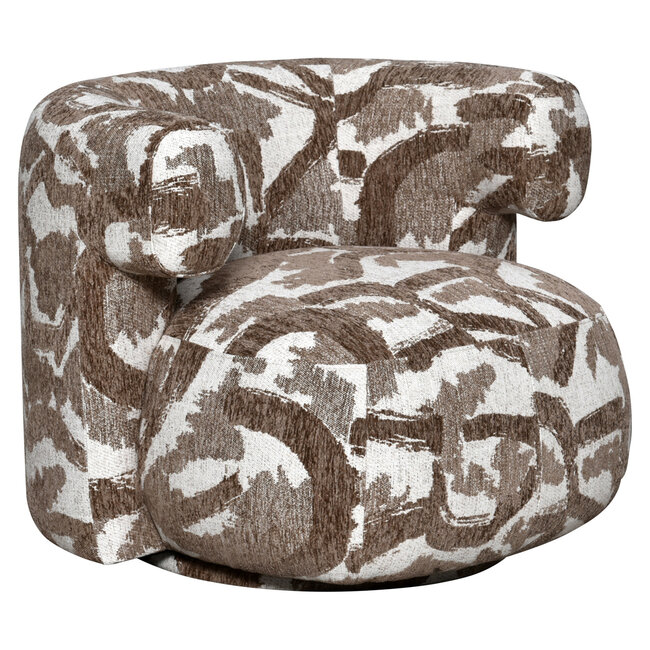 Richmond Interiors  Lounge stoel Talley bruin nature draaistoel