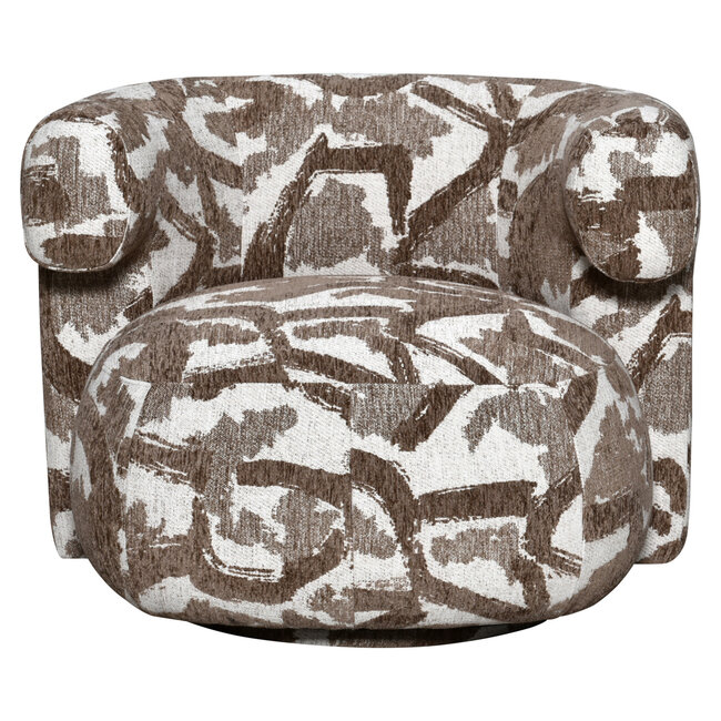 Richmond Interiors  Lounge stoel Talley bruin nature draaistoel