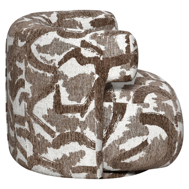 Richmond Interiors  Lounge stoel Talley bruin nature draaistoel
