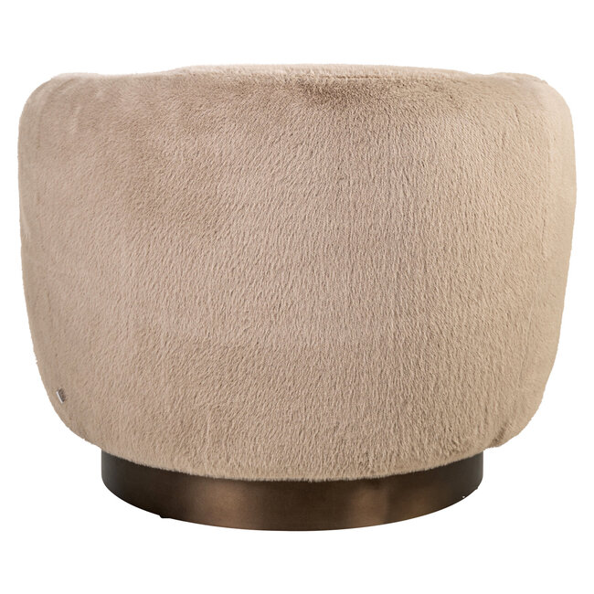 Richmond Interiors  Lounge stoel Colmar khaki fluffy draaistoel