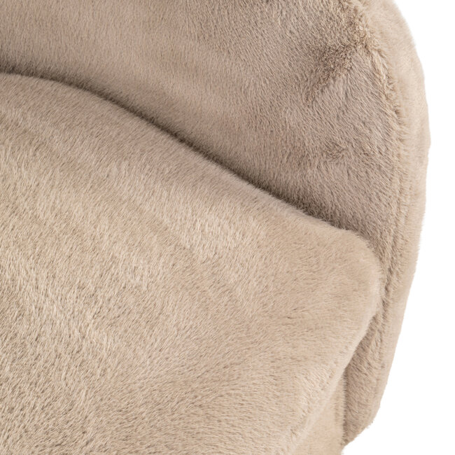 Richmond Interiors  Lounge stoel Colmar khaki fluffy draaistoel
