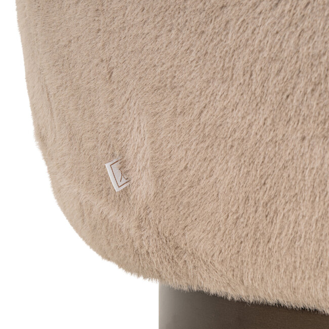 Richmond Interiors  Lounge stoel Colmar khaki fluffy draaistoel