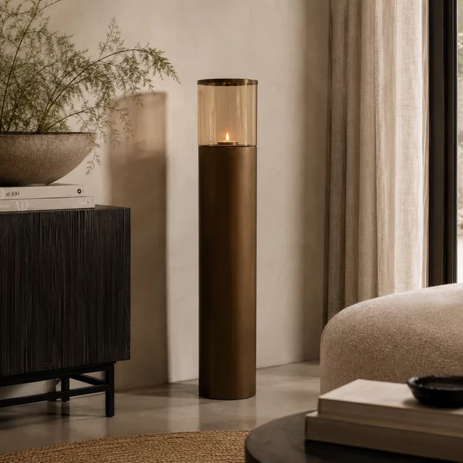 Light en Living Windlicht Ø25,5x127 cm YON mat bruin-brons