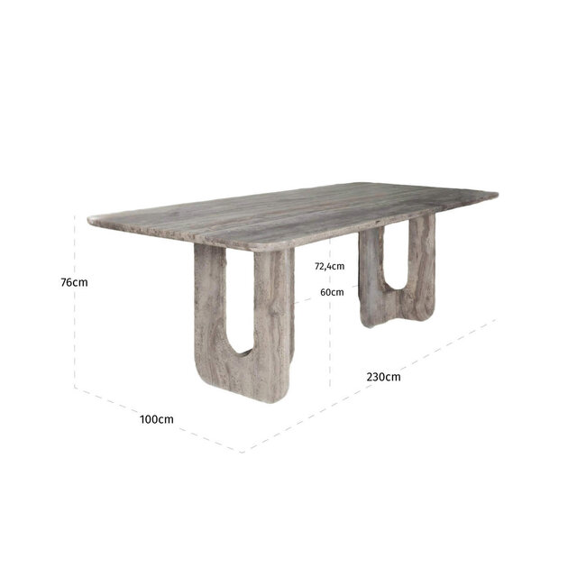 Richmond Interiors  Eettafel Westin grijs 230