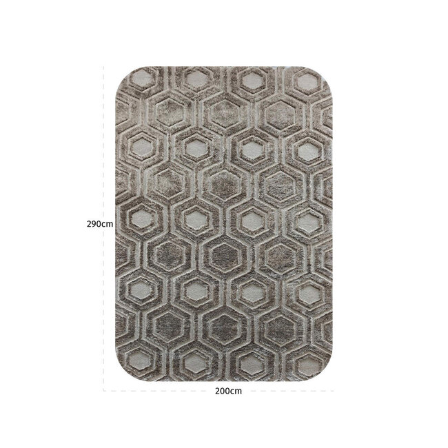 Richmond Interiors  Vloerkleed Odin bruin 200x290