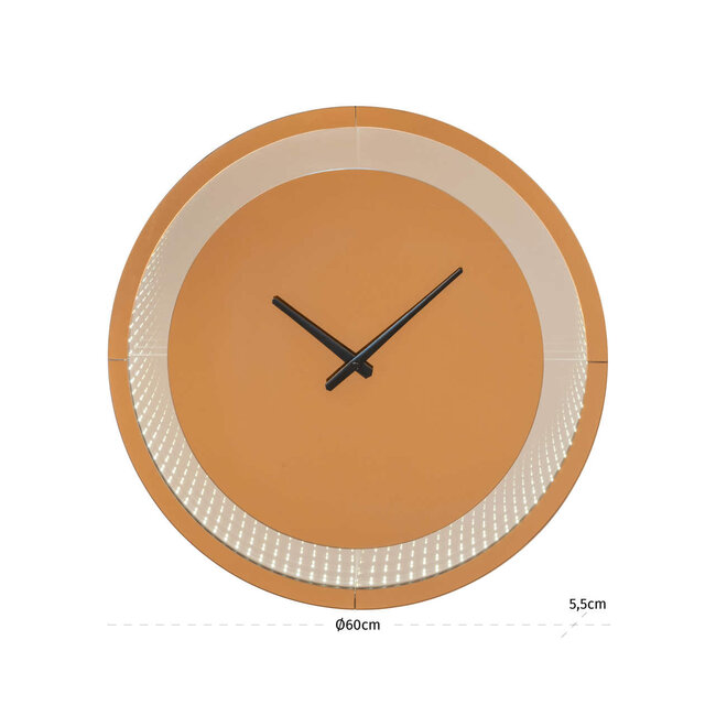 Richmond Interiors  Wandlamp Julia bruin - Led Clock