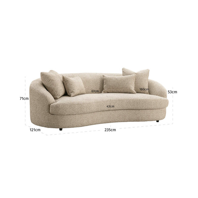 Richmond Interiors  Bank Morena creme blockweave