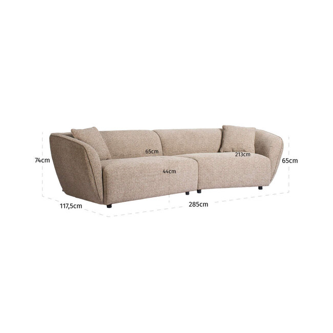 Richmond Interiors  Bank Armand naturel blockweave