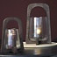 Light en Living Windlicht Ø21,5x35 cm ANOSY glas helder+hout mat d bruin