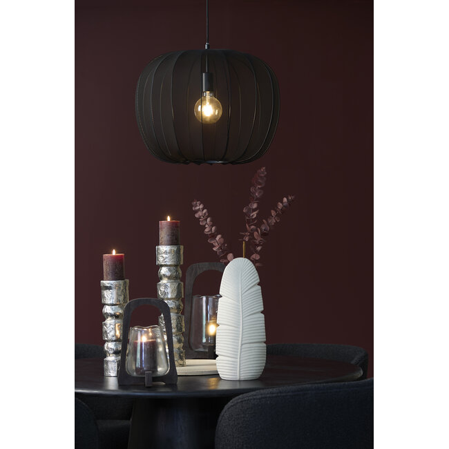 Light en Living Light & Living Hanglamp PLUMERIA zwart - Ø50x37,5 cm