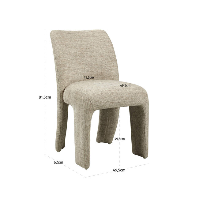 Richmond Interiors  Eetkamerstoel Maya naturel softweave – Set of 2