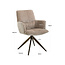 Richmond Interiors  Eetkamerstoel Chase creme blockweave draaistoel