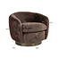 Richmond Interiors  Lounge stoel Colmar chocolade fluffy draaistoel