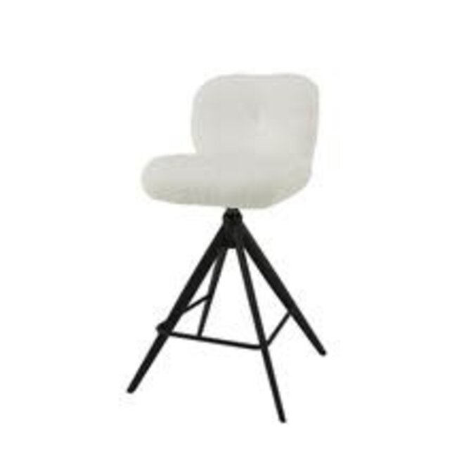 WoonStijl Barstoel Comfort draaibaar Boucle Wit