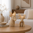 Countryfield LED Kaars Hert Lyon L beige pootjes - 10,5 (l) x 7,5 (b) x  18 (h) cm