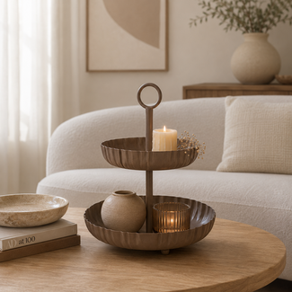 Countryfield Etagere 2l Dusan L bruin- 34 x 34 x 40 CM