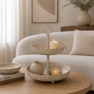 Countryfield Etagere 2l Dusan L crème- 34 x 34 x 40 CM